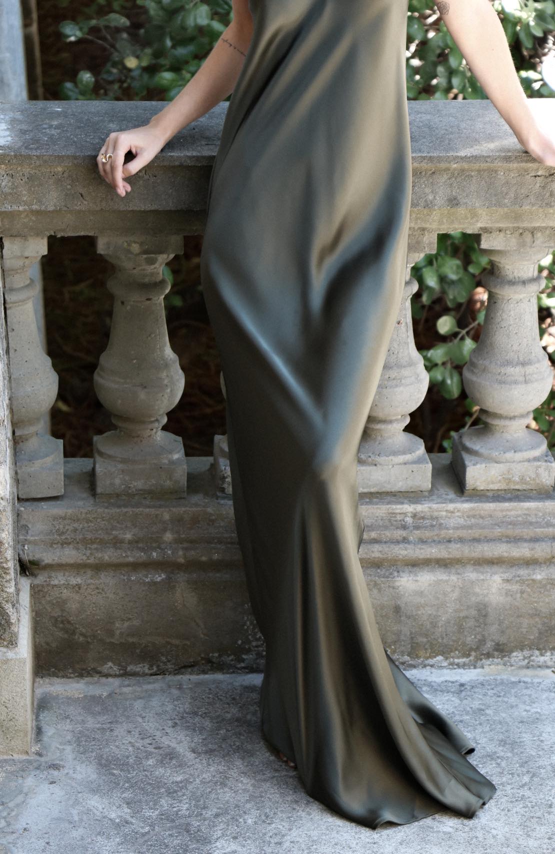 Buy Natalie Rolt Saskia Gown - Khaki Hire Society Buy Natalie Rolt Saskia Gown - Khaki Hire Society