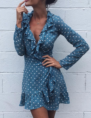 Rent Alexandra Dress - Dusty Blue - Hire Society